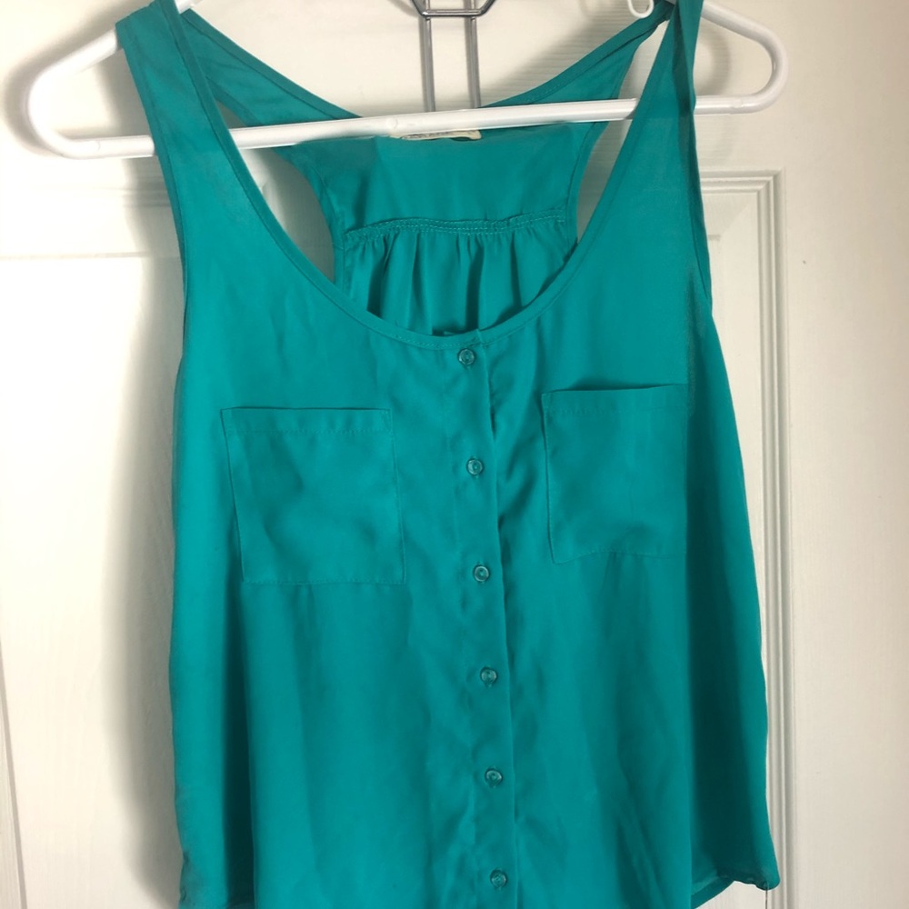 Garage tea chiffon tank